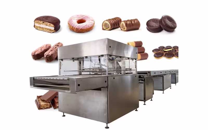 TYJ Chocolate Enrobing Machine with Cooling Tunnel TYJ Chocolate Enrobing Machine with Cooling Tunnel