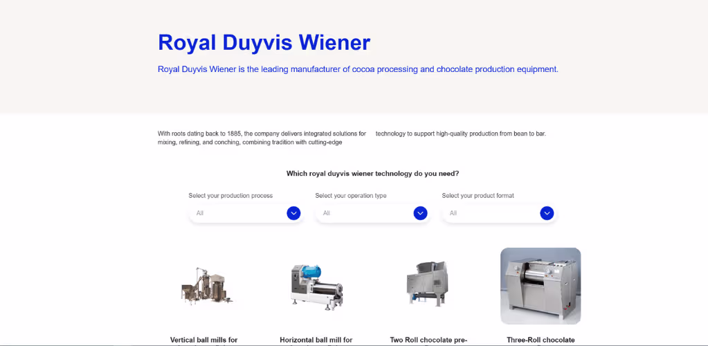 4. Royal Duyvis Wiener – Bean to Bar Processing Leaders 4. Royal Duyvis Wiener – Bean to Bar Processing Leaders