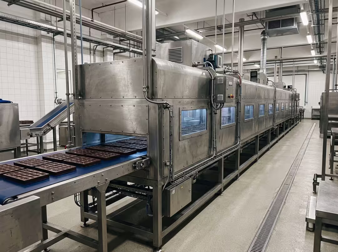 Chocolate cooling tunnel Chocolate cooling tunnel
