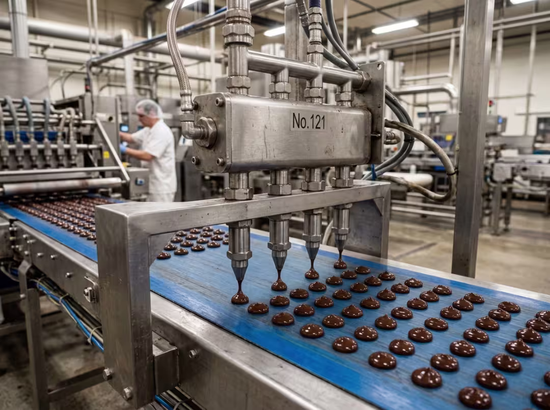 chocolate depositor forming drops chocolate depositor forming drops
